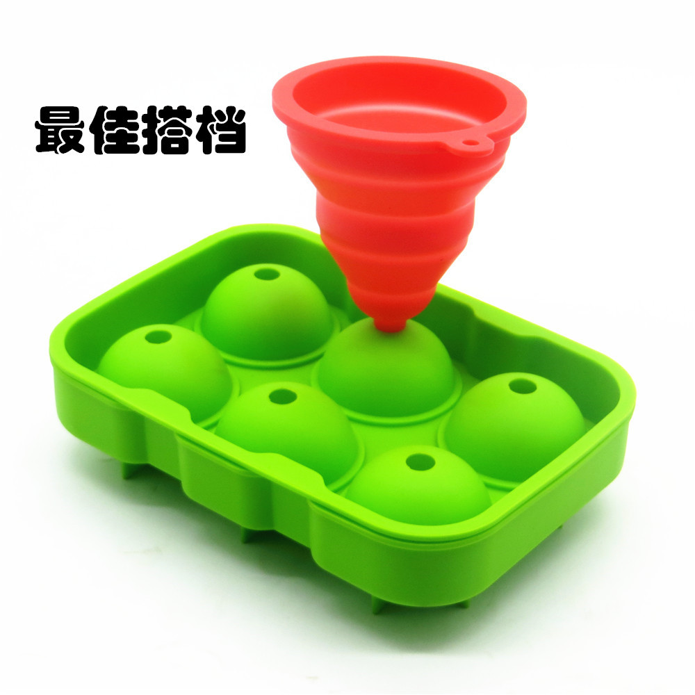 Foldable Funnel With Silicone Ice Ball Maker,Collapsible Funnel Set