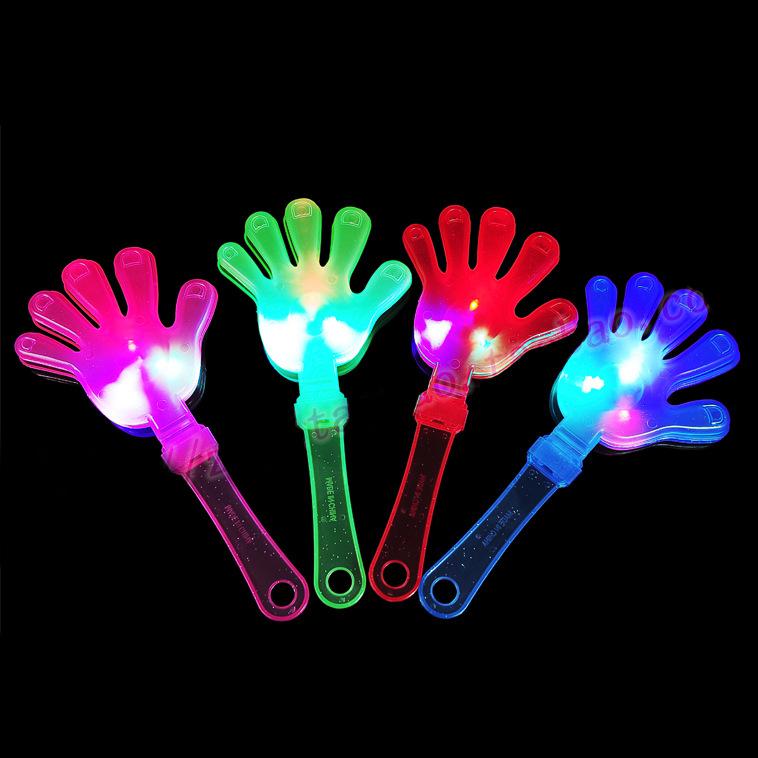 Promotional Cheering Colorful Led Flashing Plastic Hand Clapper