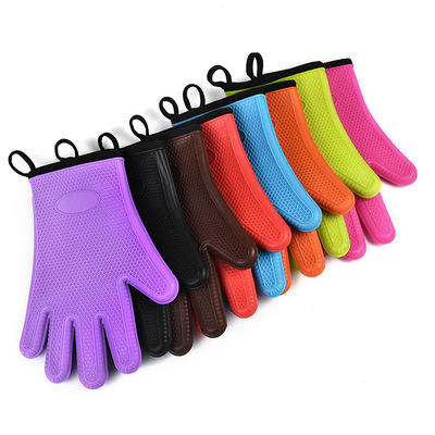 Silicon Glove Heat Resistant Silicone Grilling Kitchen Cooking Gloves