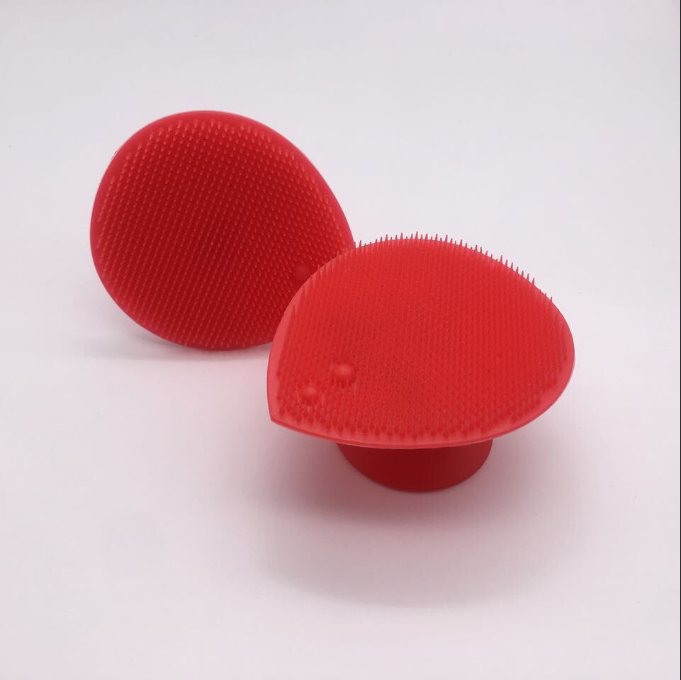 Waterproof heart shape exchangeable silicone bath brush