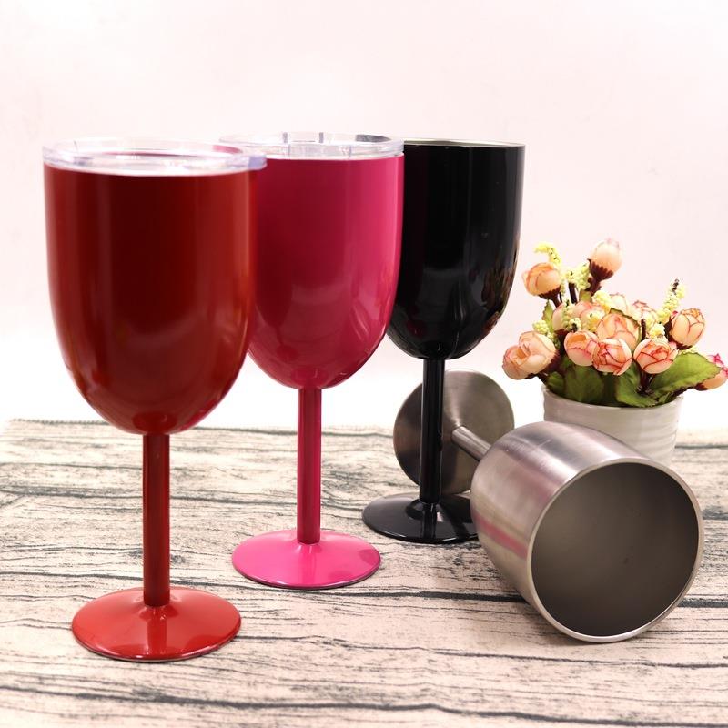 Stainless steel red wine glass