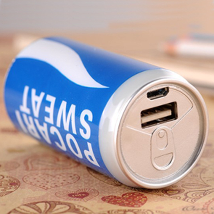 rechargeable can shape power bank for smartphone tablet