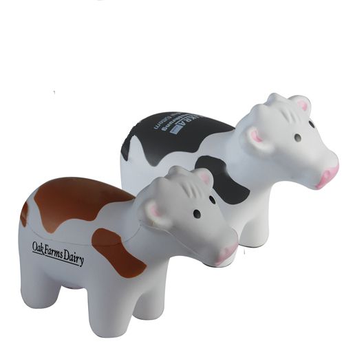 colored milk cow stress balls