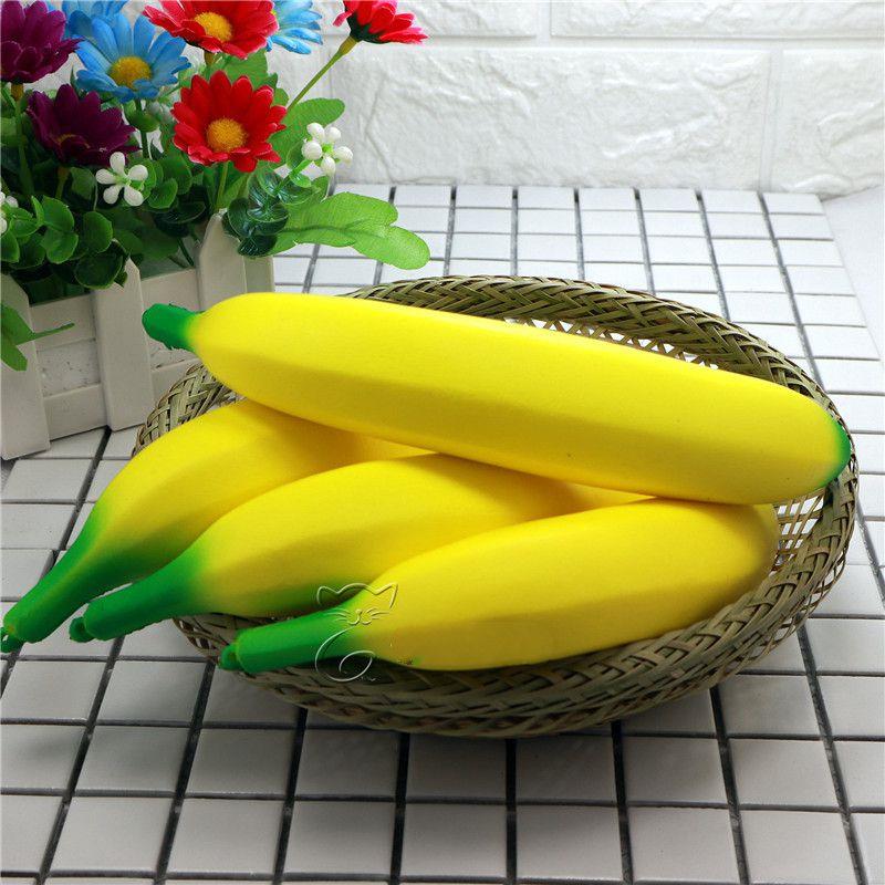 Customized Size and Color Banana Shape PU Foam Craft Toy