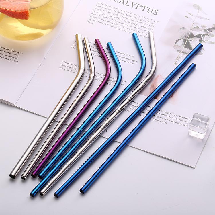 Wholesale Drink tools 304 Stainless steel Straws with brush