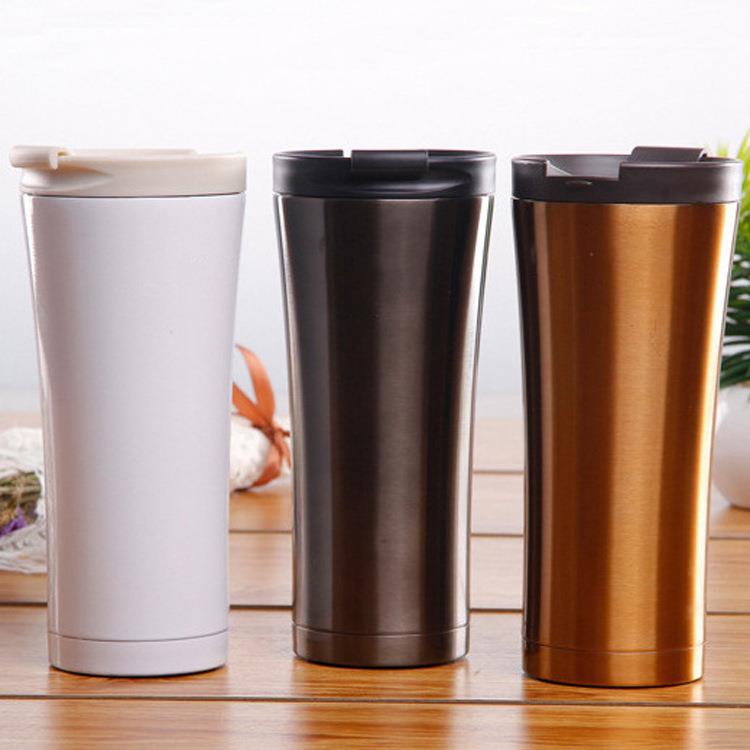Wholesale customized logo Couple Coffee Cup Double Wall Vacuum Stainless Steel Car Insulation Cup