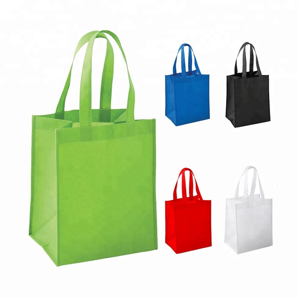 Custom made standard size non woven non-woven fabric logo shopping bags for shopping