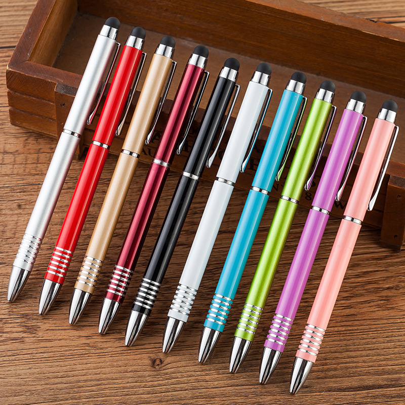 China wholesale high quality hotel crystal metal touch pen with logo for promotional gift stylus pen bulk