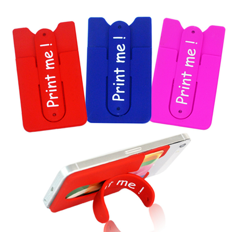 Custom silicone support mobile cell phone credit card holder and Bracket