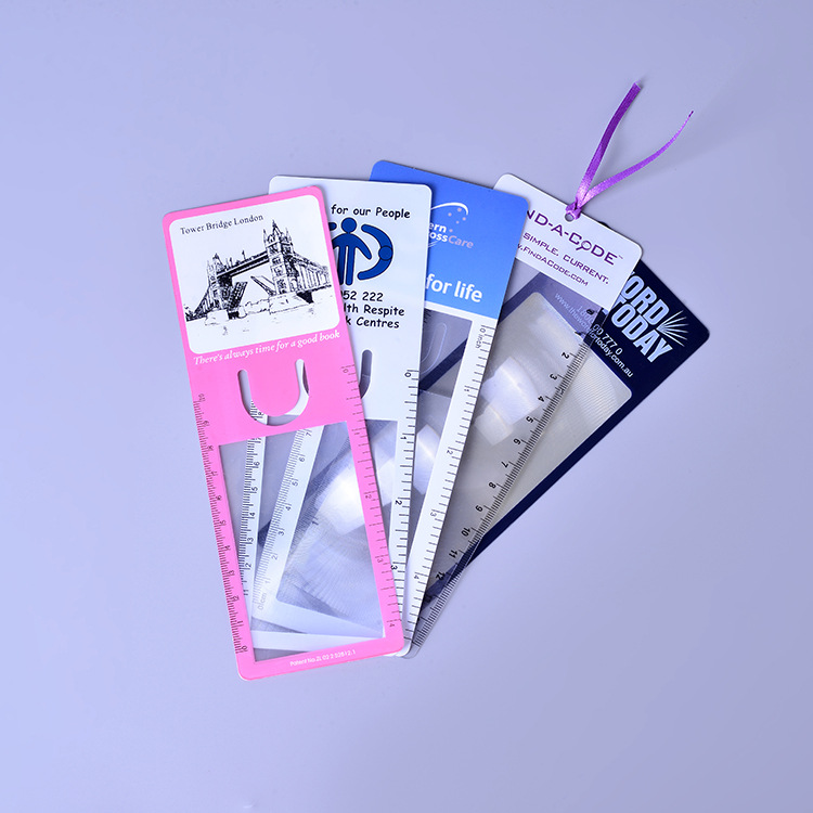 advertising gift plastic ruler Bookmark magnifier