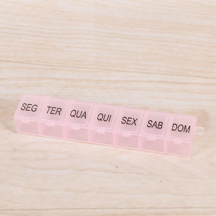 plastic convenient weekly /seven full days -case pill box