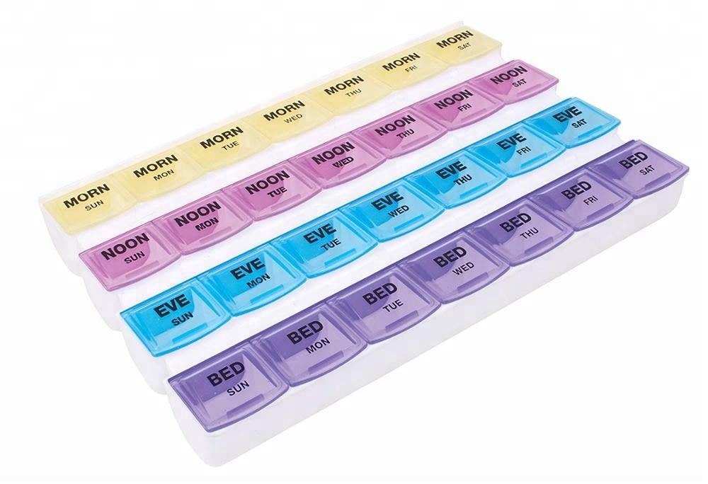 7days plastic weekly pill box