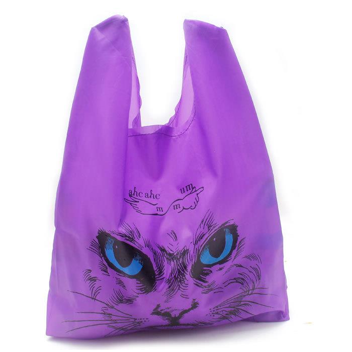 Cartoon shopping bag nylon vest type environmental bag tote bag for supermarket