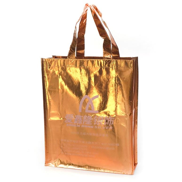 Luxury Gold shining laser color metallic non woven bag