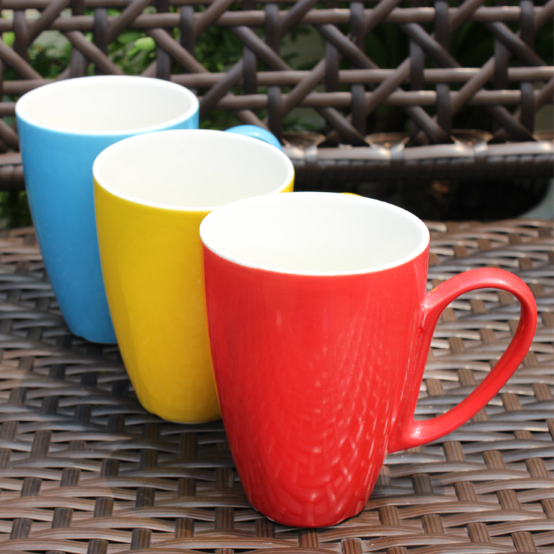 Promo multicolor ceramic porcelain coffee mug set