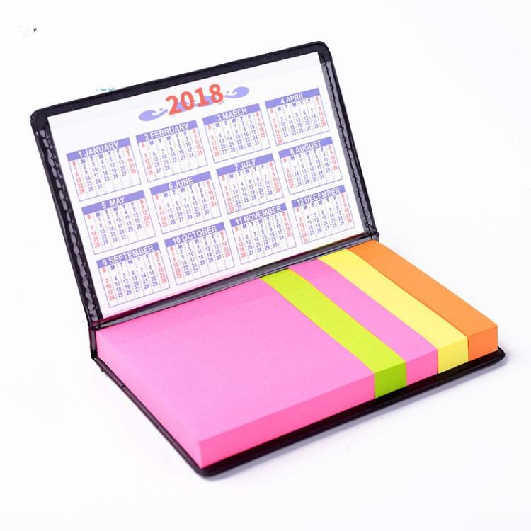 2019 LOGO printing PU cover custom sticky note pad