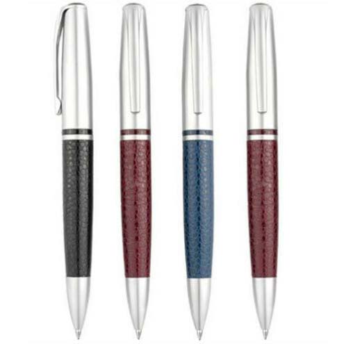 Promotional metal ballpen with PU leather gift items