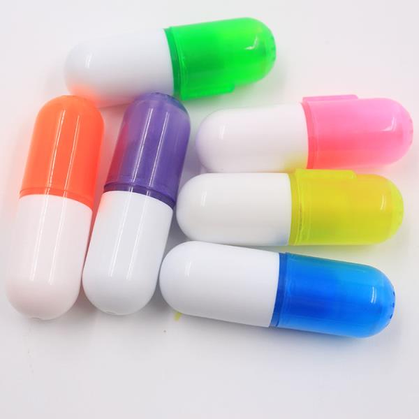 Multicolor mini pill shape highlighter cute gift pen