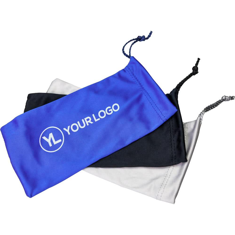 Customized microfiber mobile phone pouch with drawstrings
