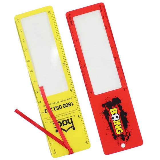 Plastic PVC bookmark card reading page magnifier