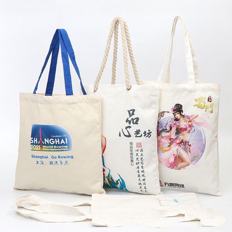 Custom printed tote shopping bag cheap organic cotton bags with logo