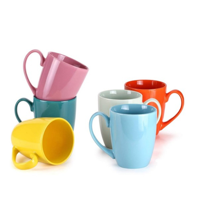 Promo multicolor ceramic porcelain coffee mug set