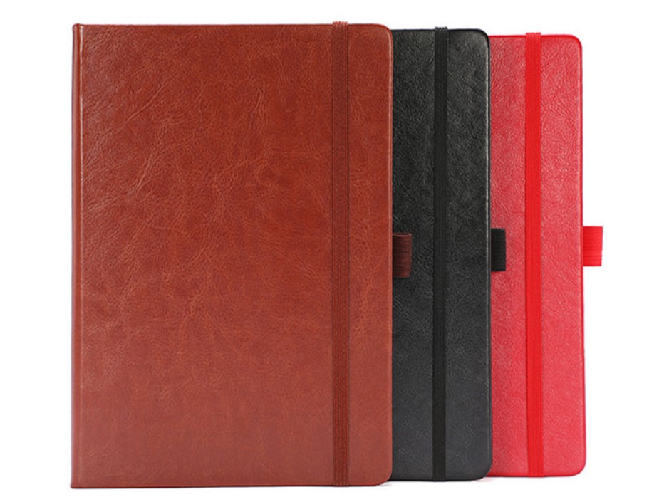 PU Hard Cover Elegant Lined Notebook for Office