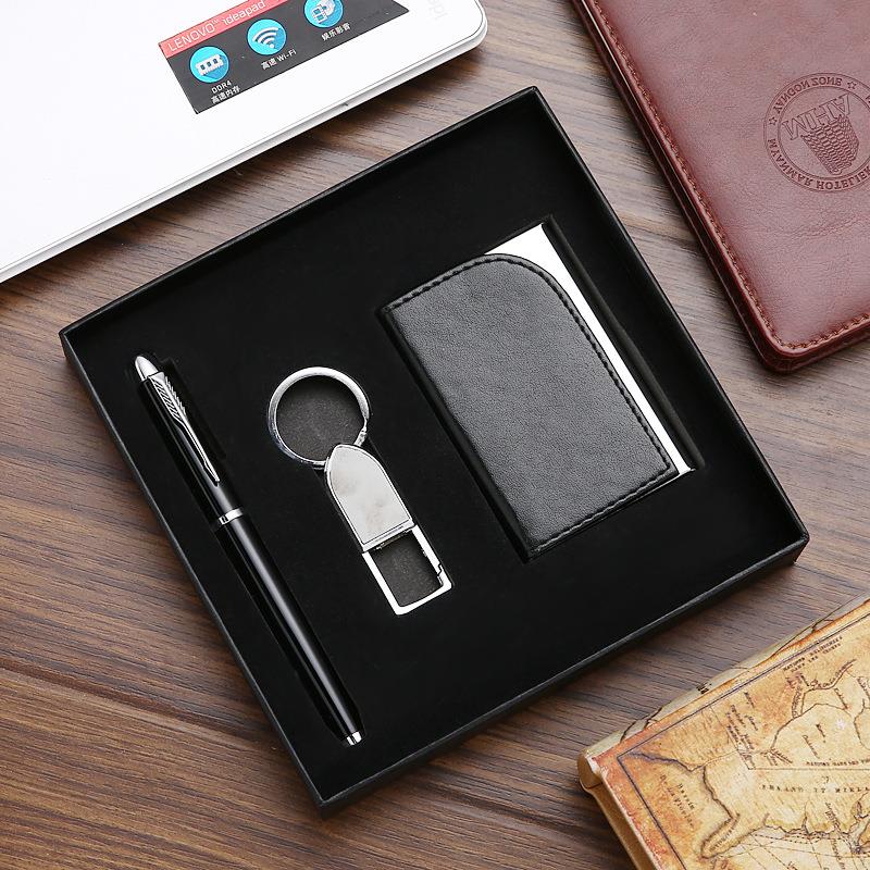 Pen Keychain and Card Holder Gift Set Corporate Executive Gift Set Promotional Gift Set For Clients