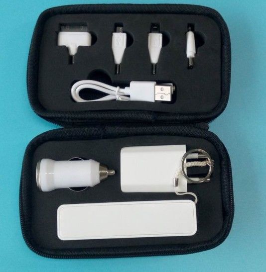 2019 Promotional Gift Power Bank Travel Set With Power Bank Car Charger And Wall Charger