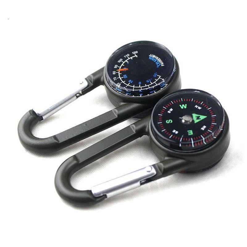 Portable Climbing Orientation Compass Colorful Mini Carabiner Keychain Compass