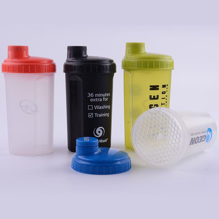 700ml plastic protein shaker bottle with lid