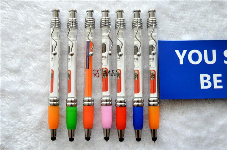 Plastic Promotion Banner Pens, Customized Ballpoint Pen With Roll Out Papers