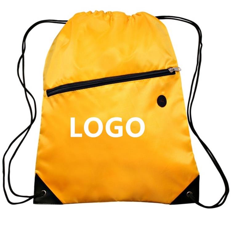 Customized Sports Drawstring Backpack With Zipper
