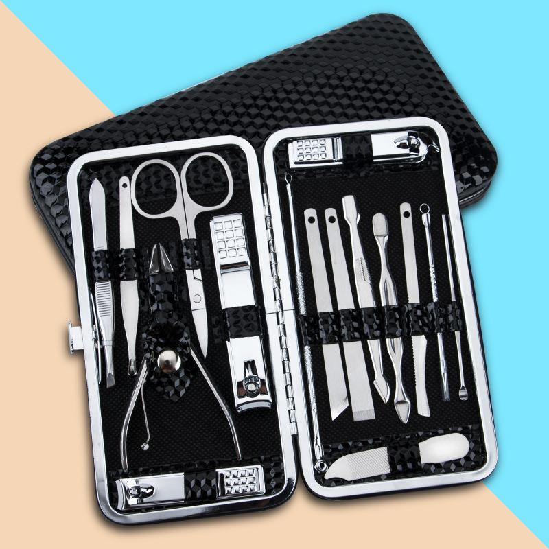 16 Pcs Steel Nail Care Clippers Pedicure Set