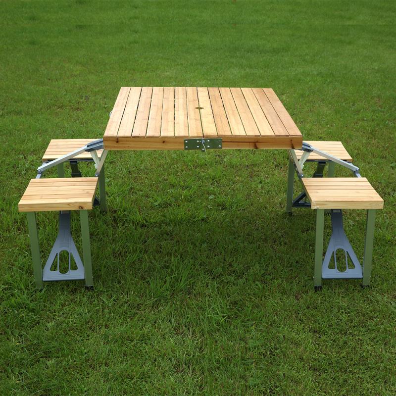 Wooden Folding Picnic Table And Chair
