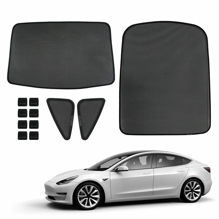 Front and rear sunshade for Tesla model 3 sunroof