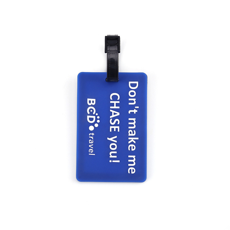 Custom Embossed Logo Safety Travel Airline Soft PVC 2D/3D Silicone Rubber Baggage Luggage Tag