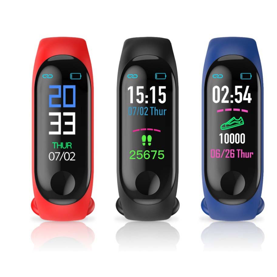Heart rate monitor pedometer fitness tracker watch M3 sports smart bracelet