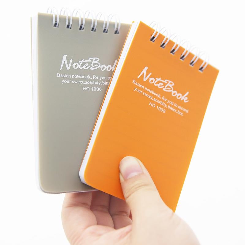 customized mini Weatherproof Top PP plastic Spiral Notebooks