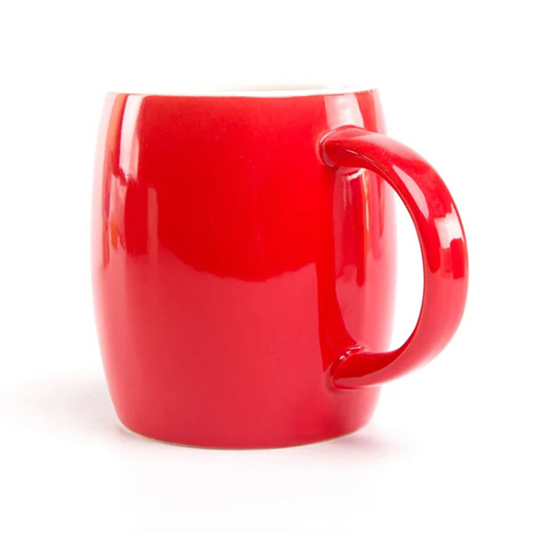 Promotion Custom Gift Ceramic Wine Barrel Travel Coffee Tea Mugs Repeated Christmas Mug Drink Cups
