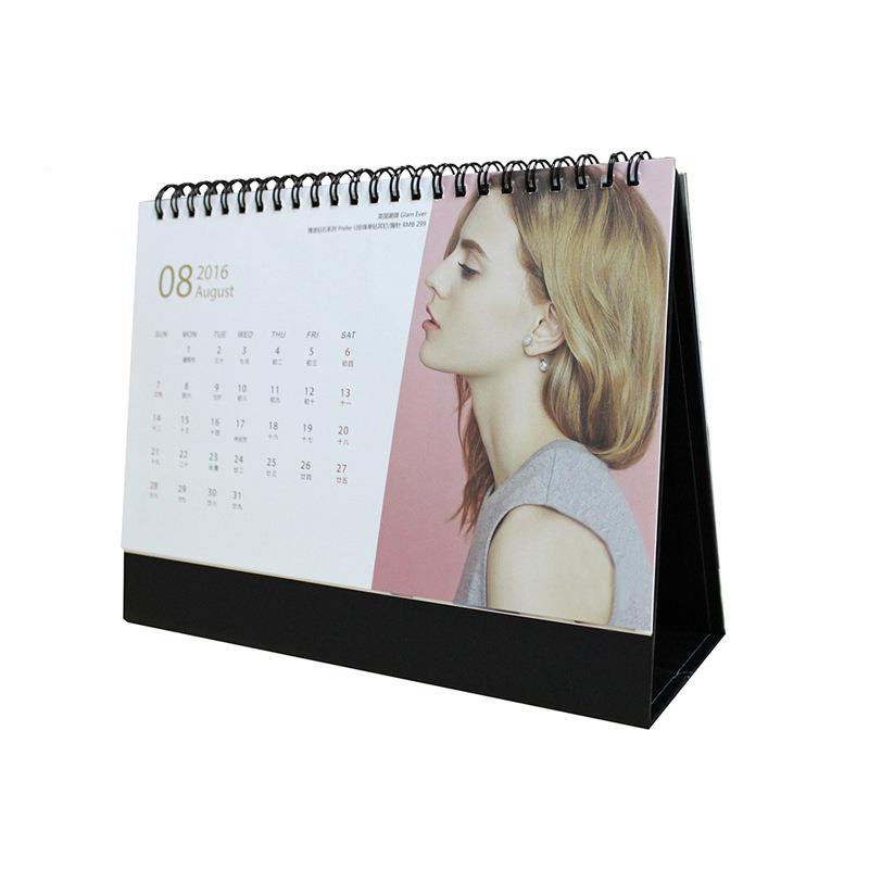 2020-2021 Custom high quality printing full color wire o binding cardboard paper desktop calendar
