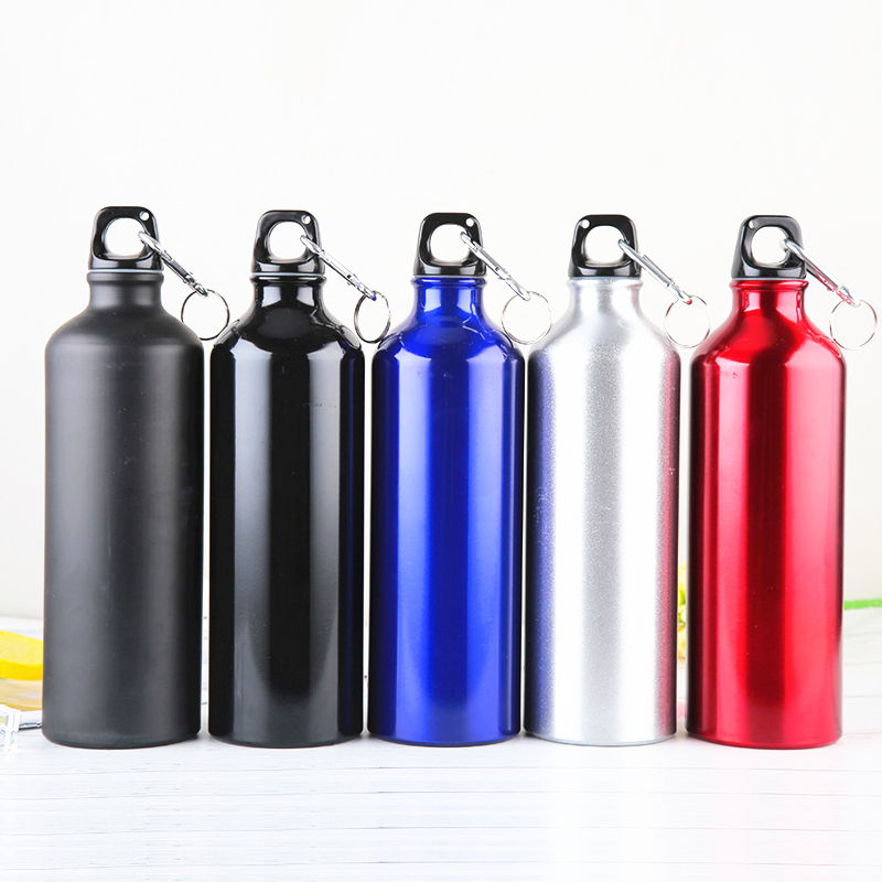 Outdoor Aluminium water Bottle 500ML 750ML bottles with Carabiner