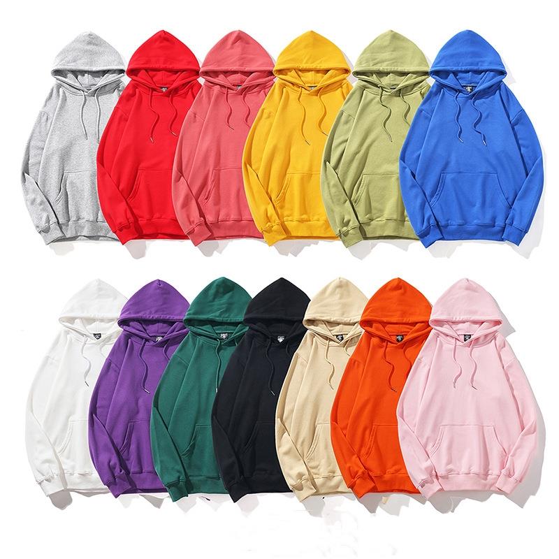 custom high quality pullover plain oversized 100% cotton printed men hoodies