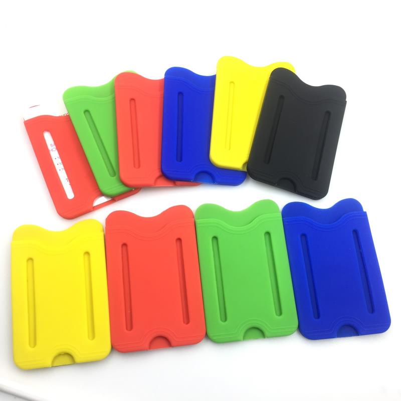 Custom silicone mobile phone card holder silicone mobile phone pocket
