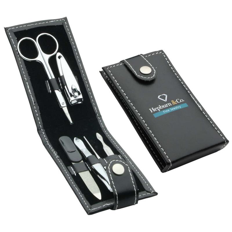 6pcs leather promotional gift manicure set