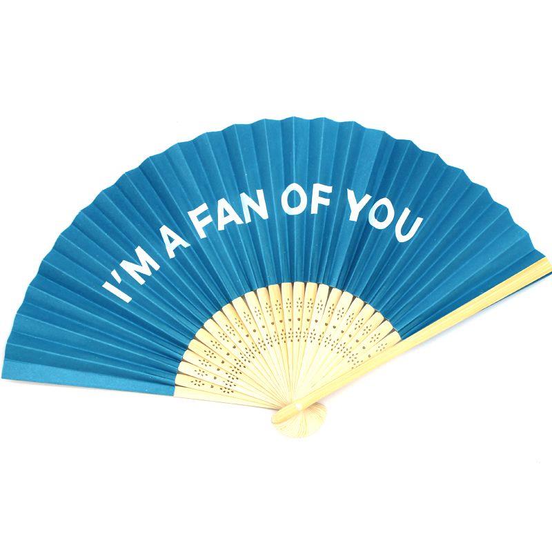 Customized Promotional Logo Printing Bamboo Foldable Hand Fans
