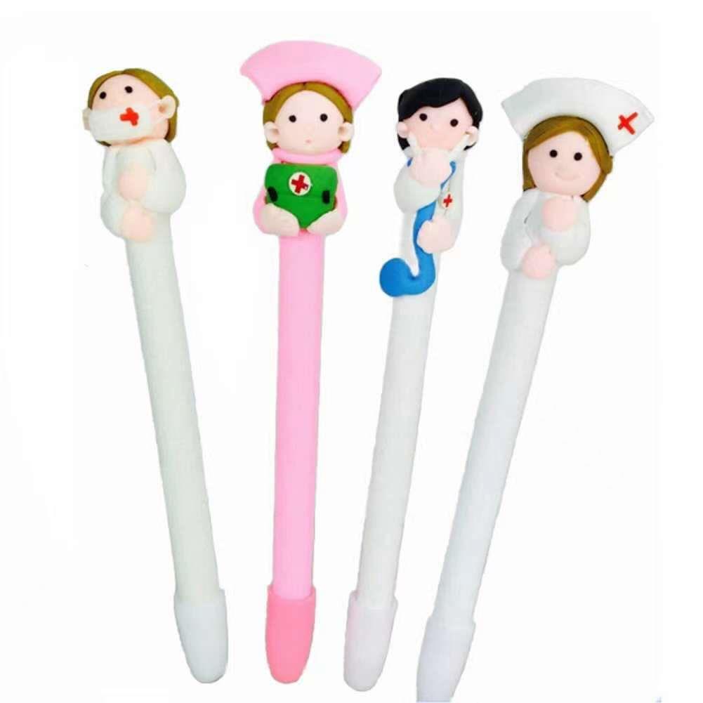 Lovely Cartoon Doctor and Nurse Ballpoint Pen Black Ink Prizes Gifts