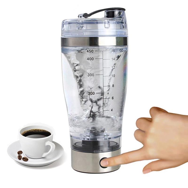 450Ml USB Electric Protein Shaker   Protein Vibrator Cup Sports Water Bottle