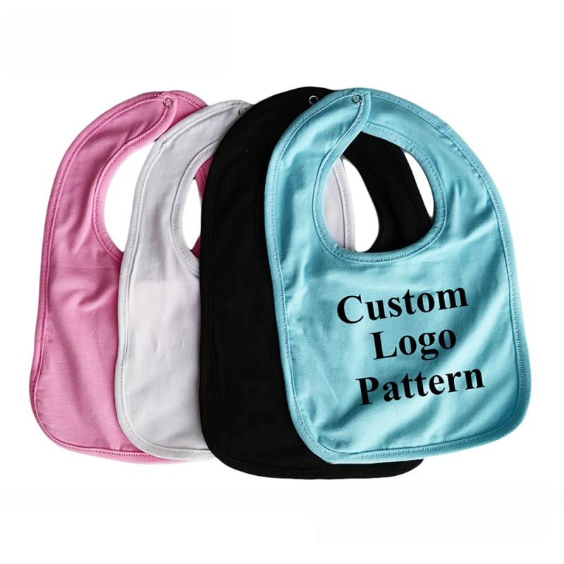 combed cotton colorful custom print baby bib bandana bibs