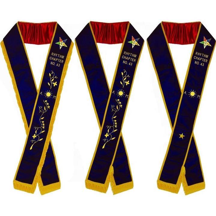 Purple Velvet Sashes order of eastern star masonic shoulder sash